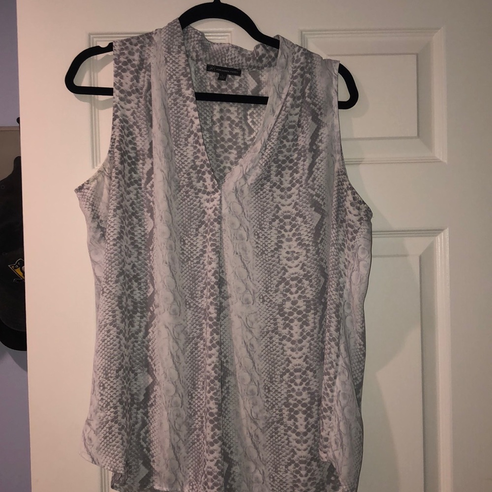 Snake skin v-neck blouse